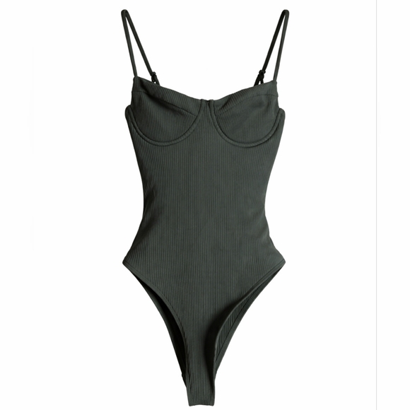 Other - LA Harts Pacsun Ribbed Olive Green Swimsuit Size Small